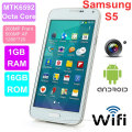 samsung S5 phone i9600 Quad core phone 5.1" MTK6589 MTK6582 MTK659 MTK6572 Android 4.4 DHL Free Shipping air gesture eye control